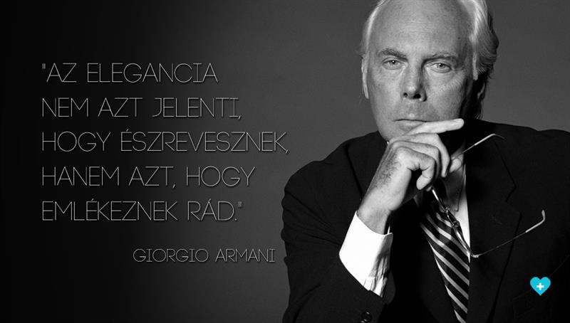 Giorgio Armani és az elegancia