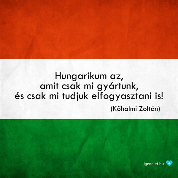 Kőhalmi Zoltán a hungarikumokról 